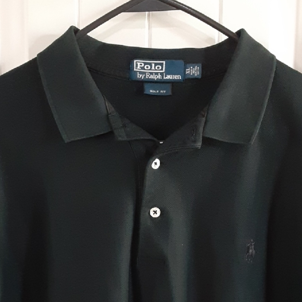 Vintage Polo Ralph Lauren Golf Fit Pima Cotton Herringbone Polo - XL